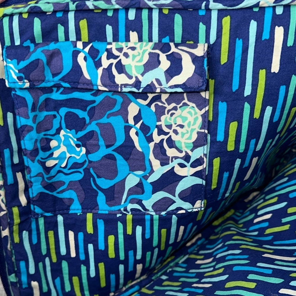 Vera Bradley Katalina Blues Quilted Laptop Travel Case w/Pocket & 3/4 Zip NWOT - Picture 15 of 16